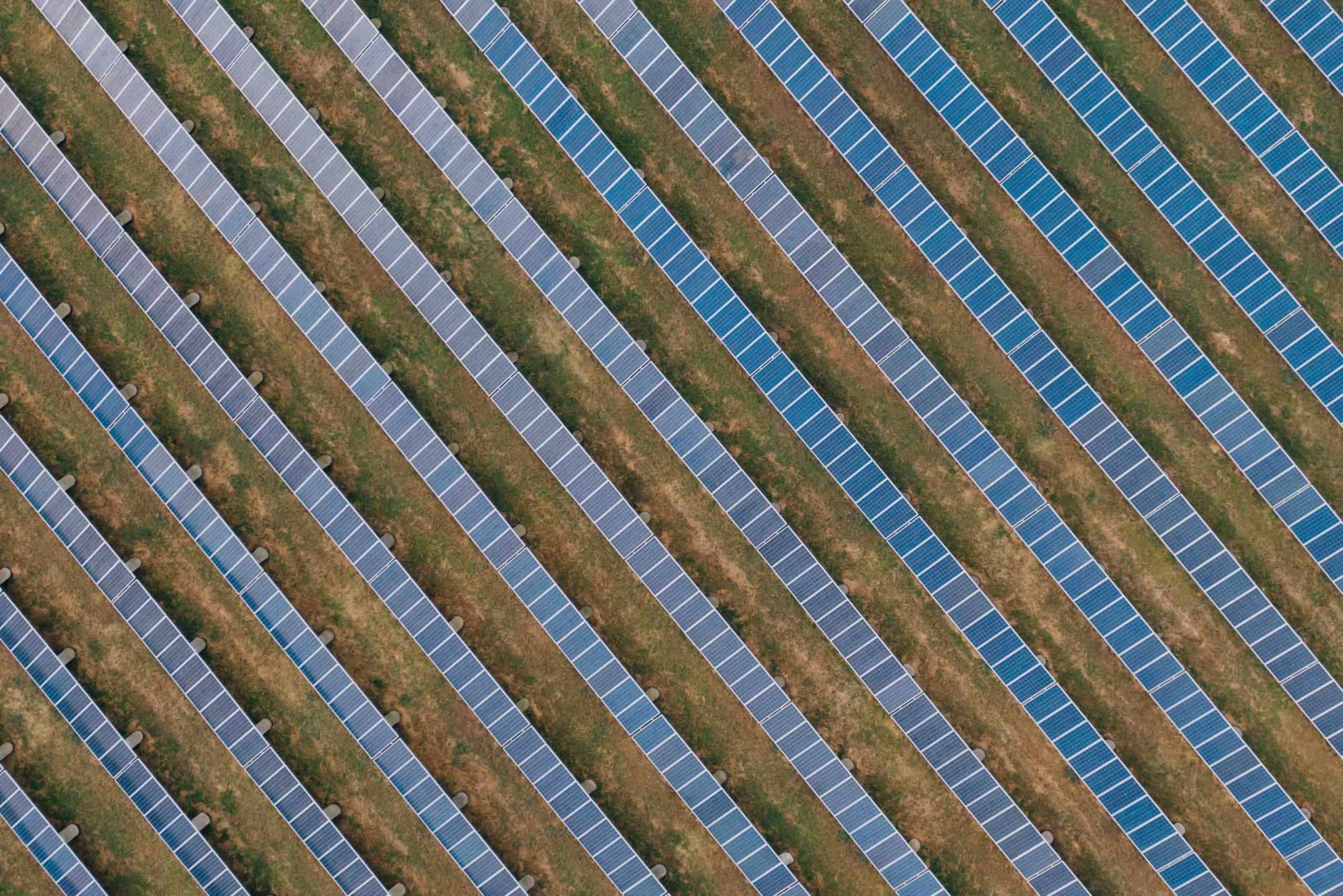 solar panels ariel pattern - Ndevr Environmental